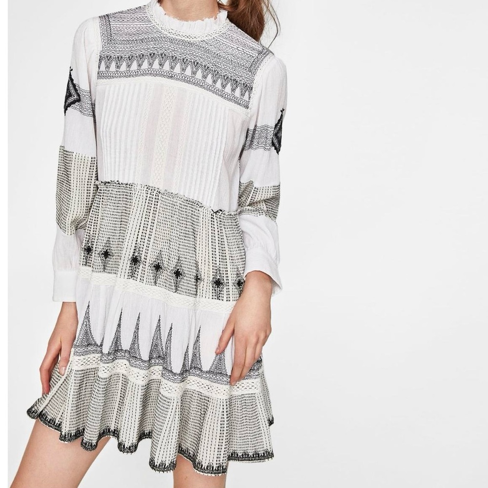 Zara embroidered mini